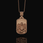 Silver Saint Gabriel Necklace - Archangel Gabriel Pendant, Angelic Messenger Jewelry, Christian Gift