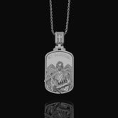 Silver Saint Gabriel Necklace - Archangel Gabriel Pendant, Angelic Messenger Jewelry, Christian Gift