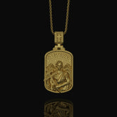 Silver Saint Gabriel Necklace - Archangel Gabriel Pendant, Angelic Messenger Jewelry, Christian Gift