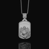 Silver Saint Raphael Pendant - Archangel Raphael Necklace, Healing Angel Jewelry, Christian Spiritual Gift
