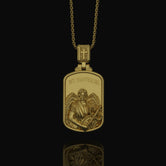 Silver Saint Raphael Pendant - Archangel Raphael Necklace, Healing Angel Jewelry, Christian Spiritual Gift