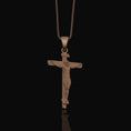 Load image into Gallery viewer, Silver INRI Crucifixion Necklace - Jesus on Cross Pendant, Christian Religious Jewelry, Faith Symbol
