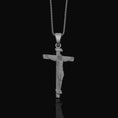 Bild in Galerie-Betrachter laden, Silver INRI Crucifixion Necklace - Jesus on Cross Pendant, Christian Religious Jewelry, Faith Symbol
