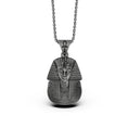 Load image into Gallery viewer, Silver Tutankhamun Pendant - Egyptian King Necklace, Pharaoh Tutankhamun Jewelry, Historical Artifact
