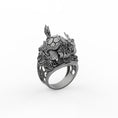 Load image into Gallery viewer, Silver Dragon Turtle Ring - Mythical Creature Jewelry, Eastern Symbolism Ring, Unique Gift for Fantasy Lovers
