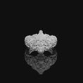 Load image into Gallery viewer, Silver Skull Ring with Eye of Providence - Masonic Illuminati Gothic Band, Esoteric Symbol Jewelry
