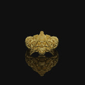 Silver Skull Ring with Eye of Providence - Masonic Illuminati Gothic Band, Esoteric Symbol Jewelry