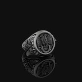 Silver Masonic Ring - 'Spes Mea in Deo Est,' Freemason Jewelry, Religious Masonic Band, Spiritual Gift