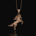 Load image into Gallery viewer, Silver Horse Charm Pendant - Equestrian Necklace, Horse Jewelry for Bracelet, Equine Lover Gift
