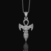 Silver Ankh Pendant - Key of Life Necklace, Egyptian Ankh Jewelry, Spiritual Symbol Charm, Gift Idea