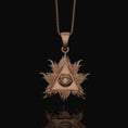 Bild in Galerie-Betrachter laden, Silver Eye of Providence Charm - Two-Style Pyramid Pendant, Masonic Illuminati Jewelry, Mystical Gift
