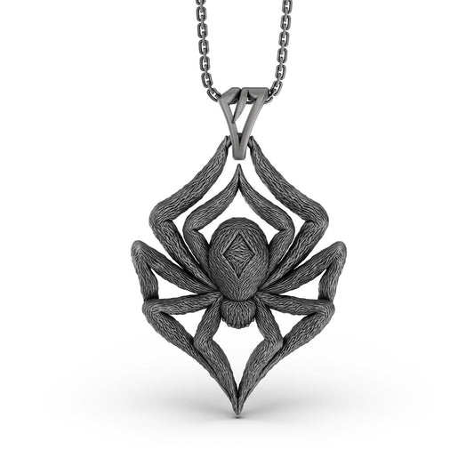 Silver Tarantula Pendant - Arachnid Charm, Spider Lover Jewelry, Unique Tarantula Necklace, Gift Idea