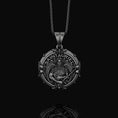 Load image into Gallery viewer, Silver Saint Uriel Pendant - Archangel Uriel Necklace, Guardian Angel Jewelry, Spiritual Christian Gift
