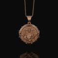 Load image into Gallery viewer, Silver Saint Uriel Pendant - Archangel Uriel Necklace, Guardian Angel Jewelry, Spiritual Christian Gift
