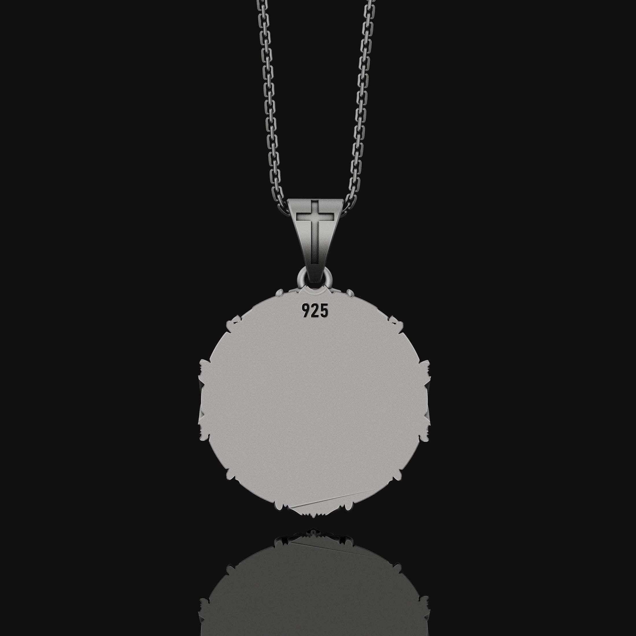 Silver Saint Uriel Pendant - Archangel Uriel Necklace, Guardian Angel Jewelry, Spiritual Christian Gift