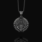 Silver Saint Michael Pendant - Archangel Michael Necklace, Protector Angel Jewelry, Christian Spiritual Gift