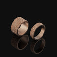 Bild in Galerie-Betrachter laden, Silver Surface of the Moon Band - Moon Craters Ring, Lunar Texture Jewelry, Celestial Space Lover Gift
