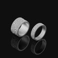 Bild in Galerie-Betrachter laden, Silver Surface of the Moon Band - Moon Craters Ring, Lunar Texture Jewelry, Celestial Space Lover Gift

