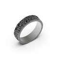 Bild in Galerie-Betrachter laden, Silver Surface of the Moon Band - Moon Craters Ring, Lunar Texture Jewelry, Celestial Space Lover Gift
