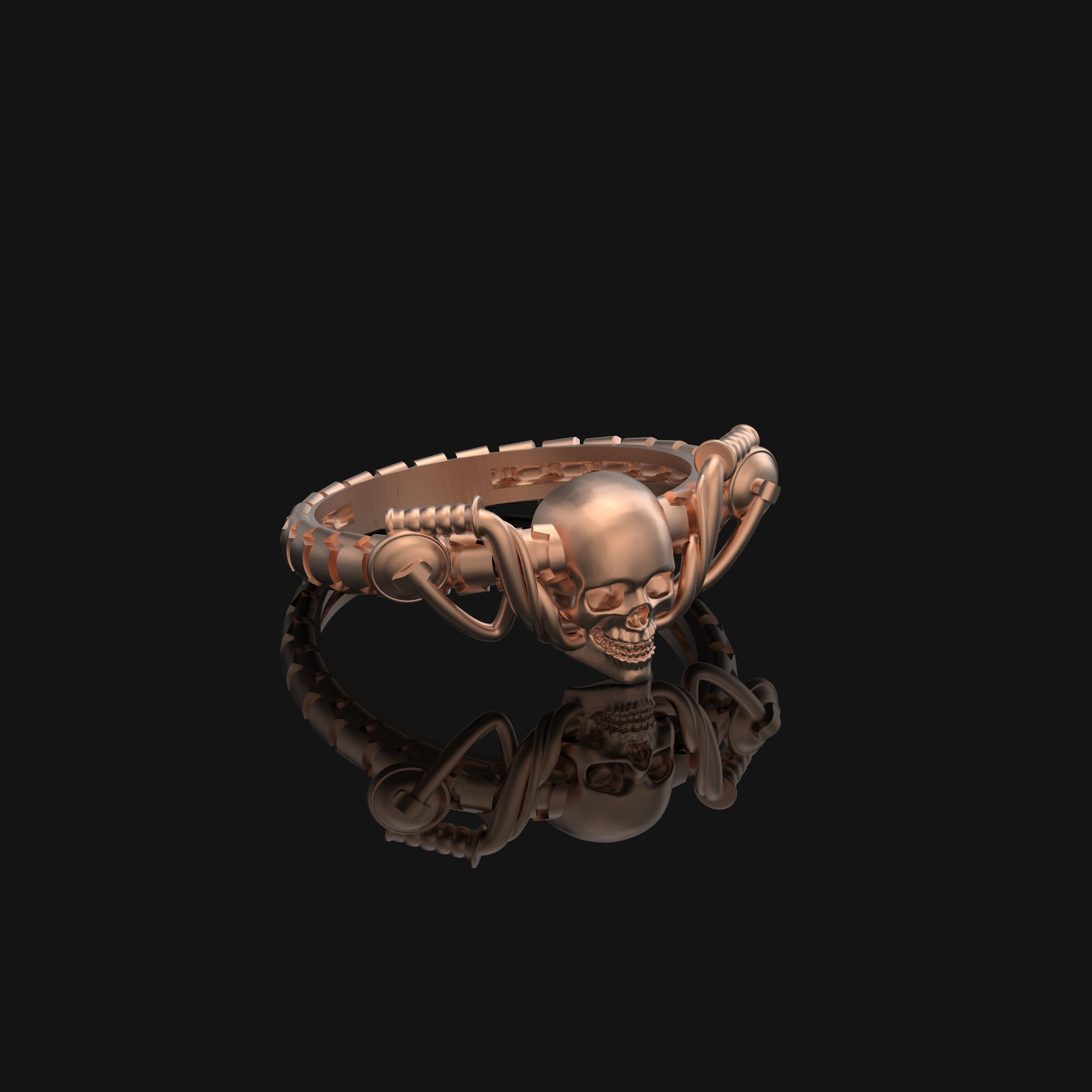 Silver Skull Biker Ring - Gothic Jewelry for Motorcyclists, Bold Men's Skull Ring, Edgy Biker Gift