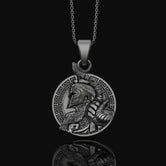Silver Viking Warrior Necklace - Personalized Norse Pendant, Men's Viking Jewelry, Custom Warrior Gift