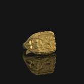 Silver Saint George Ring - Christian Jewelry, Patron Saint Ring, Religious Men's Ring, Symbol of Faith and Protection