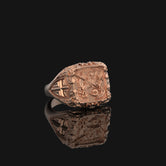 Silver Saint George Ring - Christian Jewelry, Patron Saint Ring, Religious Men's Ring, Symbol of Faith and Protection