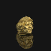 Silver Jesus Ring with Crown of Thorns - Christian Jewelry, Religious Men's Ring, Faith Symbol, Spiritual Gift