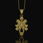 Silver Assyrian Mythical Beast Pendant - Ancient Civilization Necklace, Assyrian Lamassu Jewelry, Mythological Gift