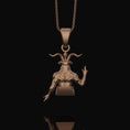 Load image into Gallery viewer, Silver Baphomet Pendant - Gothic Occult Necklace, Satanic Symbol Jewelry, Esoteric Charm, Witchcraft Gift
