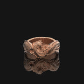 Silver Phoenix Bird Band - Rebirth Jewelry, Best Wedding Gift for Her, Elegant Symbol of Renewal