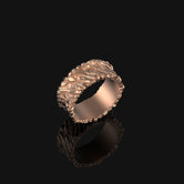 Silver Wood Bark Texture Ring - Nature-Inspired Jewelry, Unique Wedding Band, Rustic Silver Ring, Gift for Nature Lovers