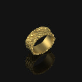 Silver Wood Bark Texture Ring - Nature-Inspired Jewelry, Unique Wedding Band, Rustic Silver Ring, Gift for Nature Lovers