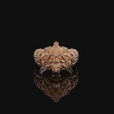 Silver Skull Ring with Eye of Providence - Masonic Illuminati Gothic Band, Esoteric Symbol Jewelry