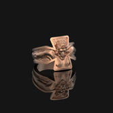 Silver Jesus Crucifixion Band - Religious Jewelry, Christian Faith Ring, Symbolic Gift, Elegant Spiritual Band