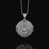 Silver Saint Raphael Pendant - Archangel Raphael Necklace, Healing Angel Jewelry, Christian Spiritual Gift