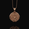 Load image into Gallery viewer, Silver Saint Gabriel Pendant - Archangel Gabriel Necklace, Messenger Angel Jewelry, Christian Spiritual Gift
