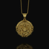 Silver Saint Gabriel Pendant - Archangel Gabriel Necklace, Messenger Angel Jewelry, Christian Spiritual Gift