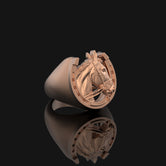 Silver Horseshoe Ring - Cowboy Jewelry, Equestrian Ring, Lucky Western Symbol, Unique Gift for Horse Lovers