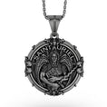 Load image into Gallery viewer, Silver Saint Uriel Pendant - Archangel Uriel Necklace, Guardian Angel Jewelry, Spiritual Christian Gift
