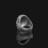 Silver Jesus Ring with Crown of Thorns - Christian Jewelry, Religious Men's Ring, Faith Symbol, Spiritual Gift