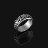 Silver Pigeon Band - Dove Ring, Peace Symbol Jewelry, Elegant Bird Ring, Unique Gift for Her