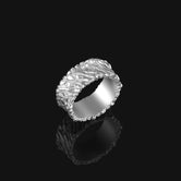 Silver Wood Bark Texture Ring - Nature-Inspired Jewelry, Unique Wedding Band, Rustic Silver Ring, Gift for Nature Lovers
