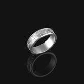 Silver Lover Swans Band - Romantic Jewelry, Elegant Wedding Ring, Symbol of Love, Unique Gift for Her