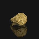 Silver Pegasus Ring - Mythical Horse Jewelry, Elegant Fantasy Ring, Unique Gift for Horse Lovers