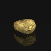 Silver Dragon Eye Ring - Gothic Jewelry, Unique Fantasy Ring, Edgy Men's Jewelry, Mystical Gift