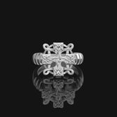 Silver Celtic Knot Ring - Lady of the Lake Jewelry, Elegant Mythical Ring, Unique Gift for Her, Fantasy Inspired