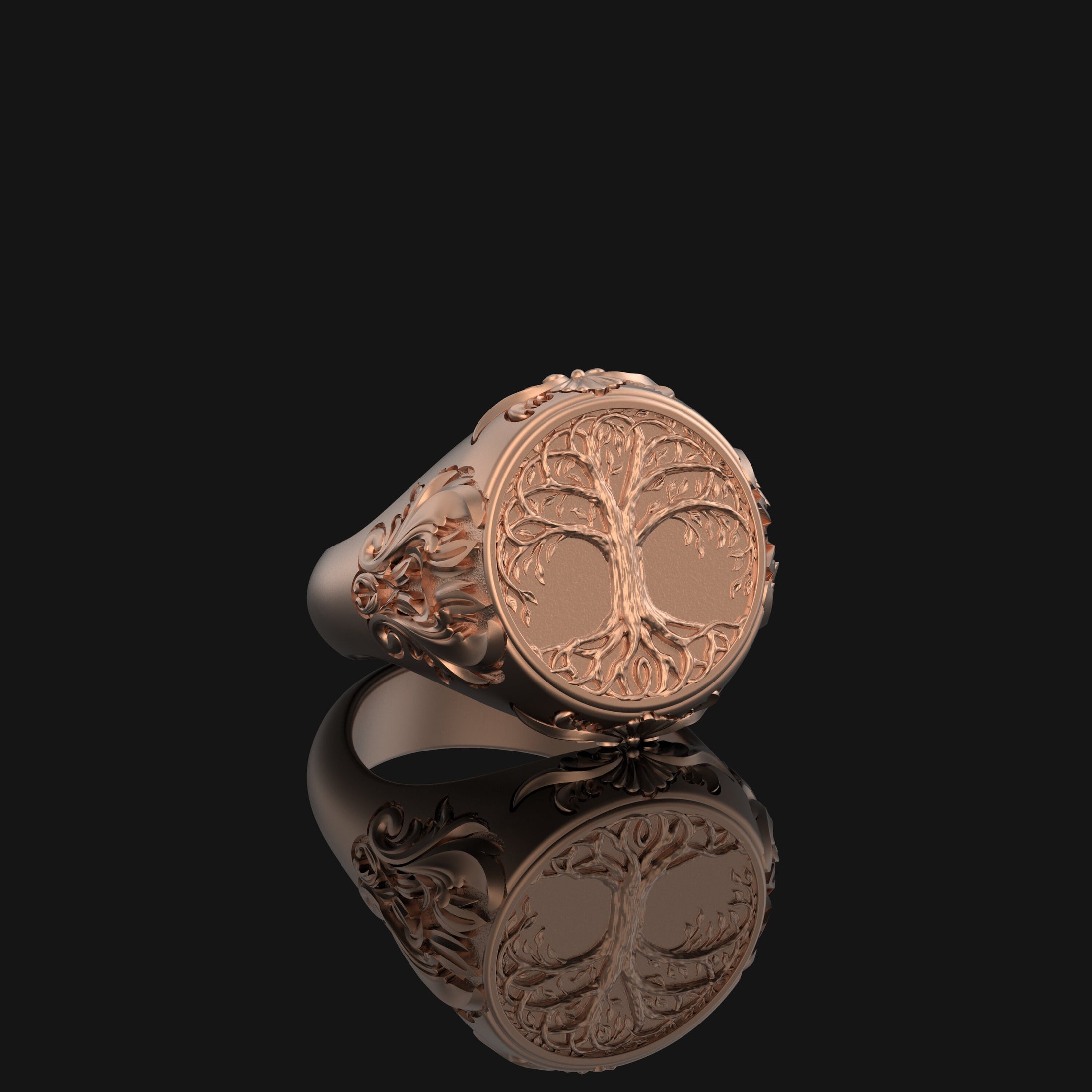 Silver Yggdrasil Ring - Celtic Tree of Life Symbol, Elegant Norse Jewelry, Unique Mythical Gift