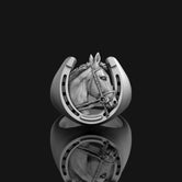 Silver Horseshoe Ring - Cowboy Jewelry, Equestrian Ring, Lucky Western Symbol, Unique Gift for Horse Lovers