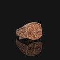 Load image into Gallery viewer, Silver Baroque Pattern Cross Ring - Christian Jewelry, Elegant Faith Symbol, Unique Religious Gift

